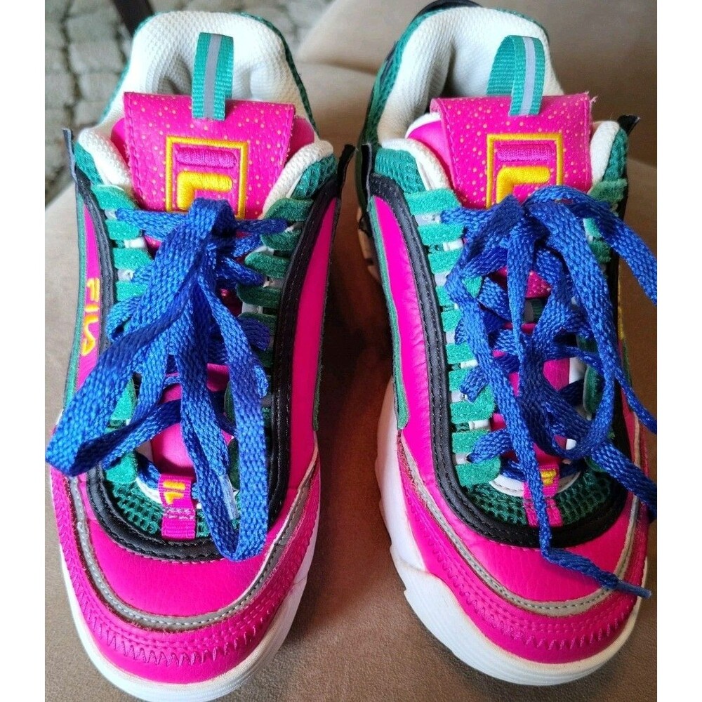 Fila Sneakers Size 6 Women's Pink Blue Laces